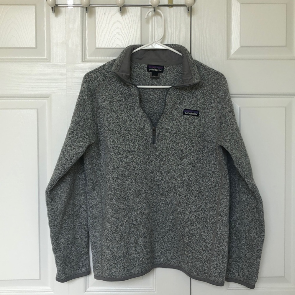 Patagonia Quarter Zip Heather Grey Sweater